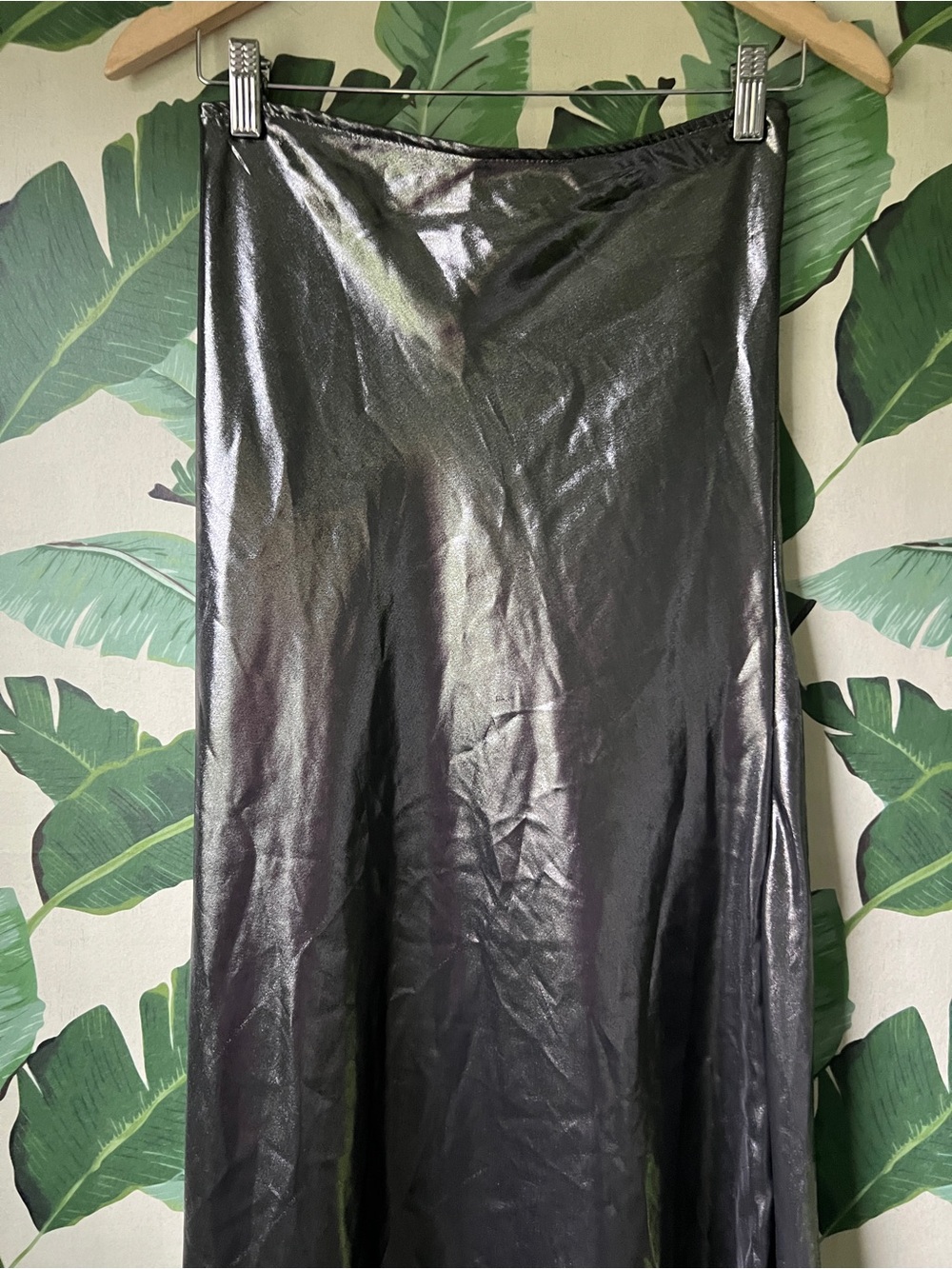 Wild Fable Metallic Silver Long Maxi Skirt Womens XS - Picture 4 of 9
